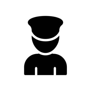 Memur Glyph düz renk simgesi