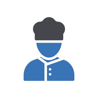 Şef vektör renk simgesi