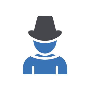 Kovboy vektör renk simgesi