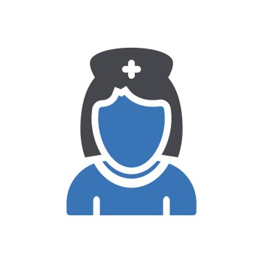 hemşire vektör renk simgesi