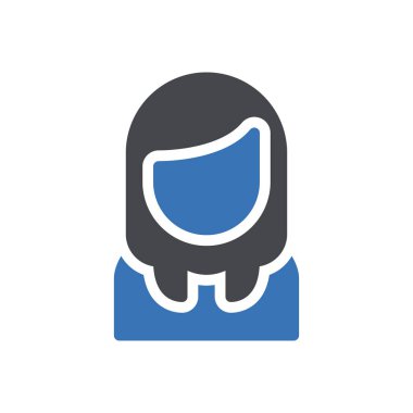 kadın vektör renk simgesi