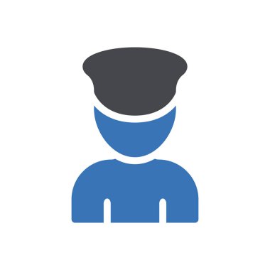 Memur vektör renk simgesi