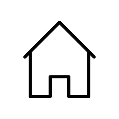 ev vektörü ince çizgi simgesi