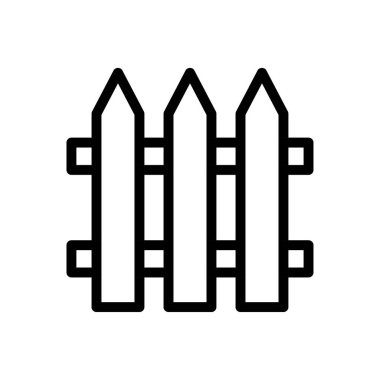 çit vektörü ince çizgi simgesi