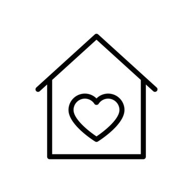 favori ev vektörü ince çizgi simgesi