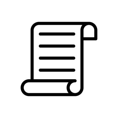 gayri menkul belgesi vektörü ince çizgi simgesi