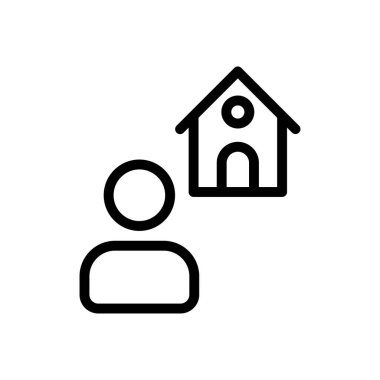 Yapı vektörü ince çizgi simgesi