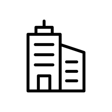 Otel vektör ince çizgi simgesi