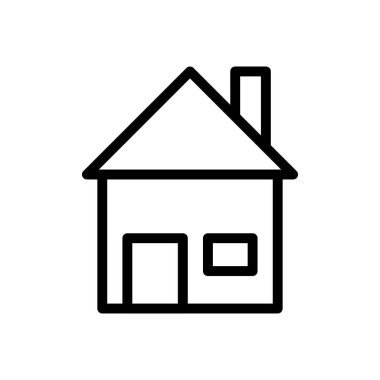 ev vektörü ince çizgi simgesi