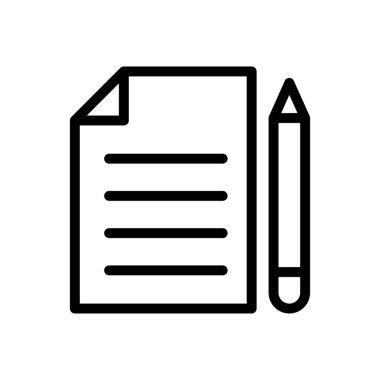 belge vektörü ince çizgi simgesi