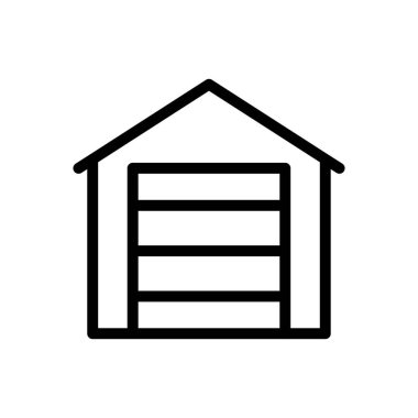 ev barınağı vektör ince çizgi simgesi