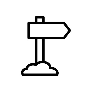 tahta yönü vektör ince çizgi simgesi