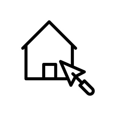 Yapı vektörü ince çizgi simgesi