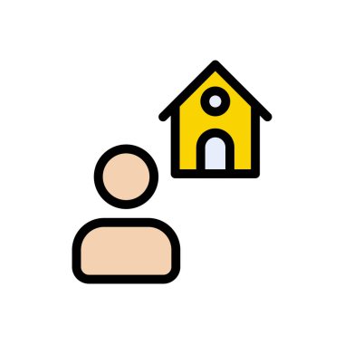 Yapı vektörü düz renk simgesi