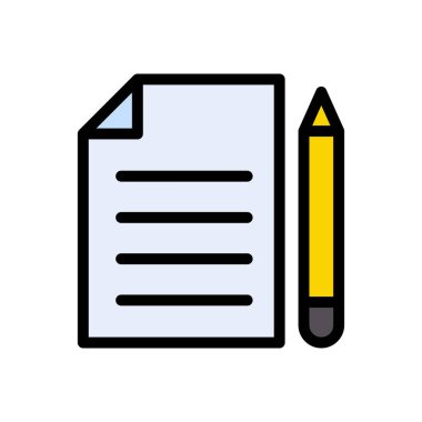 belge vektörü düz renk simgesi