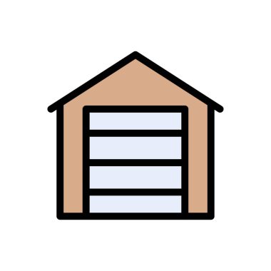 ev barınağı vektör düz renk simgesi