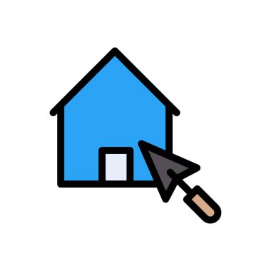 Yapı vektörü düz renk simgesi