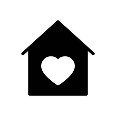 Favori ev vektör düz simgesi