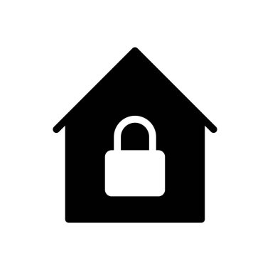 ev kilidi vektör düz simgesi