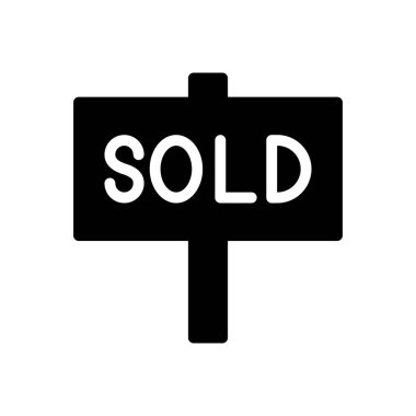 Satılmış tahta vektör glyph düz simgesi