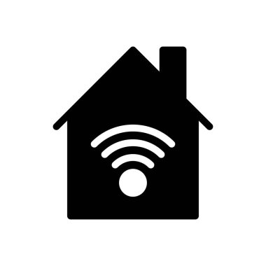 ev wifi vektör düz simge