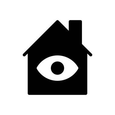 ev görünümü vektör düz simge