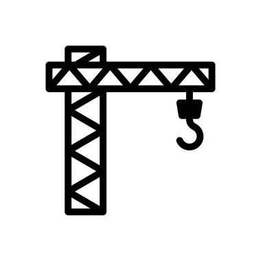 Vinç kancası vektör simgesi düz simge