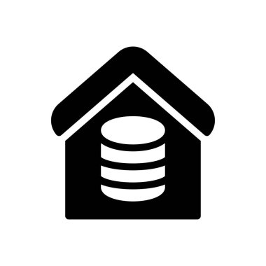 veritabanı vektör düz simgesi