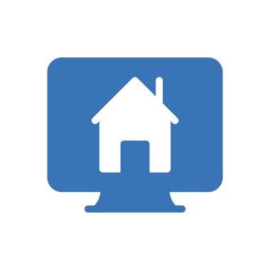 çevrimiçi emlak vektörü renk simgesi