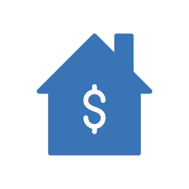 Dolar evi vektör renk simgesi