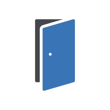 ev kapısı vektör renk simgesi