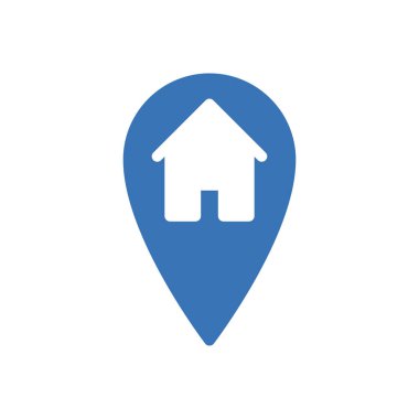 ev konumu vektör renk simgesi