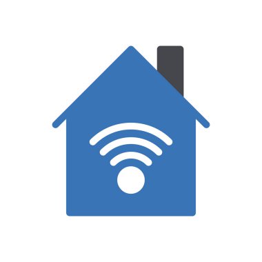 ev wifi vektör renk simgesi