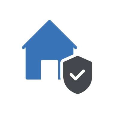 ev güvenliği vektör renk simgesi