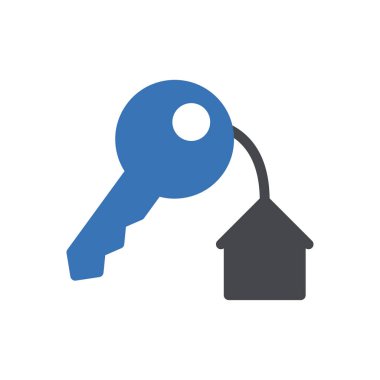 ev anahtarı vektör renk simgesi