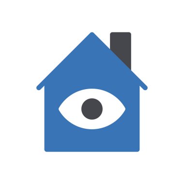 ev görünümü vektör renk simgesi