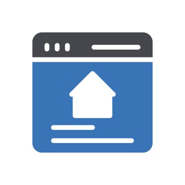 ev sayfası vektör renk simgesi