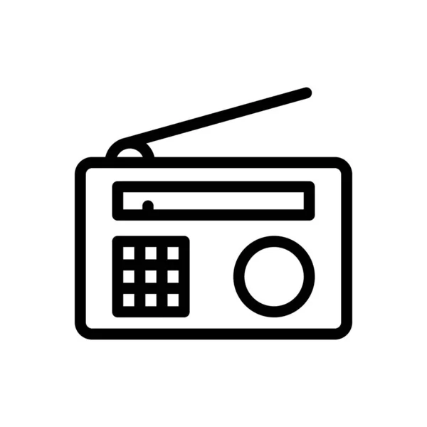Радіо Вектор Піктограма Тонкої Лінії — стоковий вектор