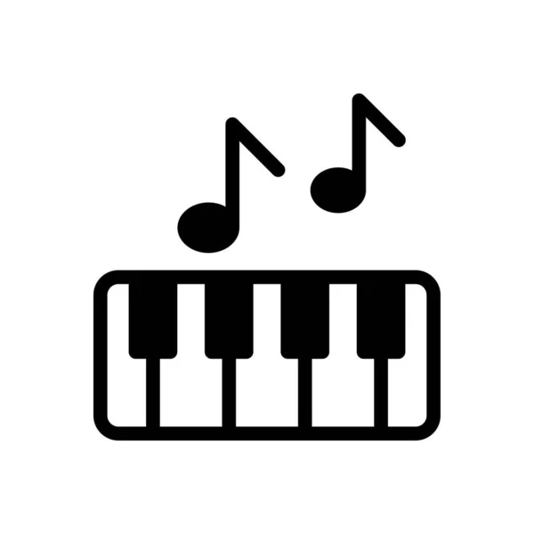 Piano Tegels Vector Glyph Platte Pictogram — Stockvector