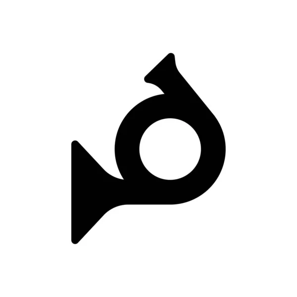 Trompeten Vektor Glyphen Flaches Symbol — Stockvektor
