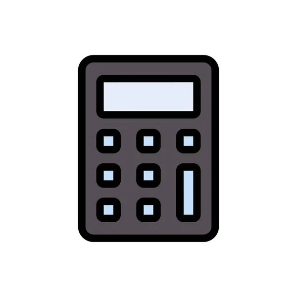 Calculadora Vector Icono Color Plano — Vector de stock