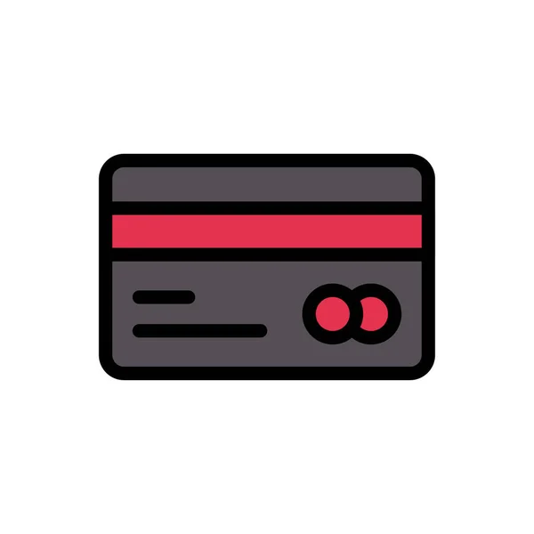 Creditcard Vector Platte Kleur Pictogram — Stockvector