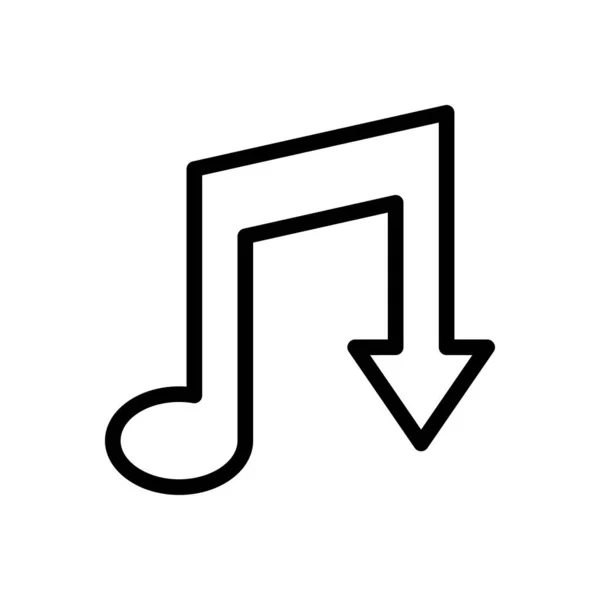 Musik Downloadliste Thin Line Icon — Stockvektor