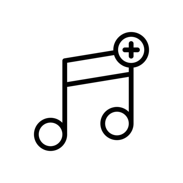 music add list thin line icon