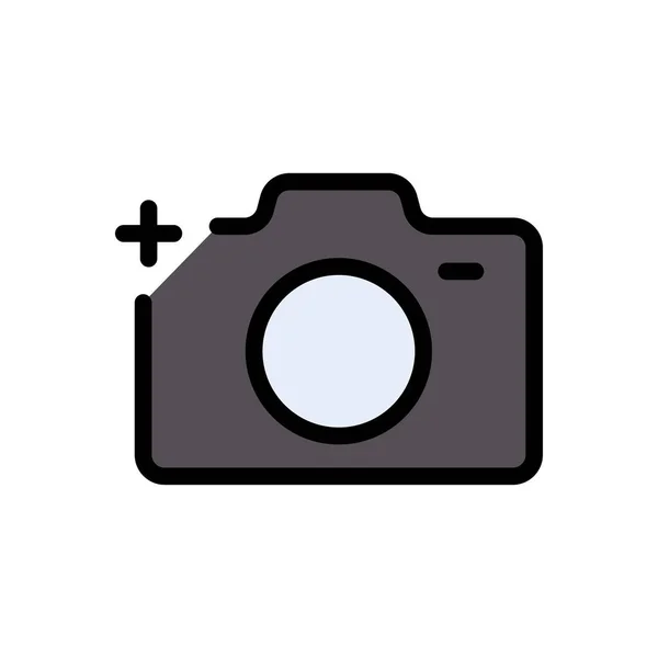 Kamera Vektor Flache Farbe Symbol — Stockvektor