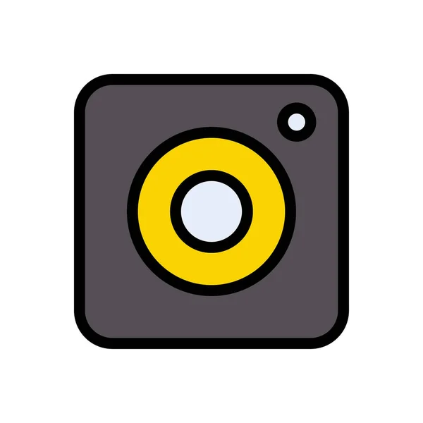 Camera Vector Flat Color Icon — Stock Vector