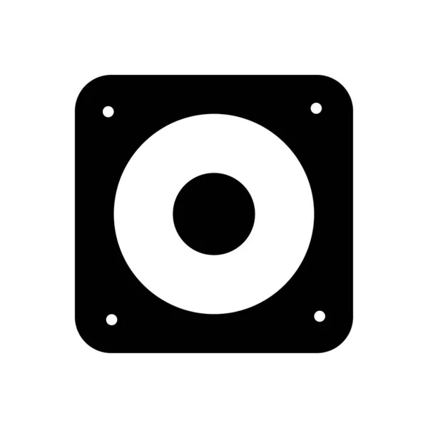 Woofer Vector Glyph Flat Icon — 스톡 벡터