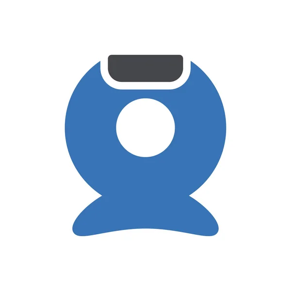 Webcam Vektor Glyphen Farb Symbol — Stockvektor