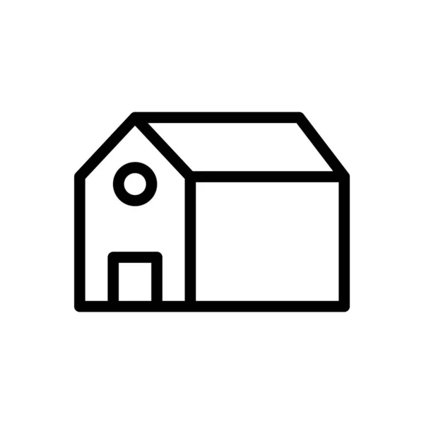 房子矢量细线图标 — 图库矢量图片