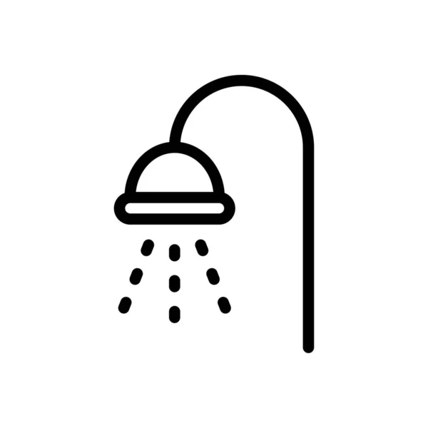淋浴矢量细线图标 — 图库矢量图片